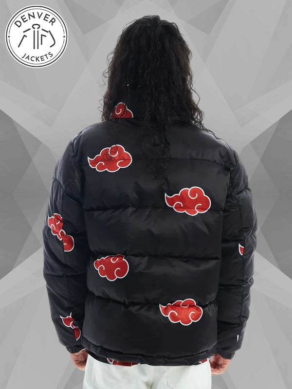 Hypland Shippuden Naruto Akatsuki Black Puffer Jacket