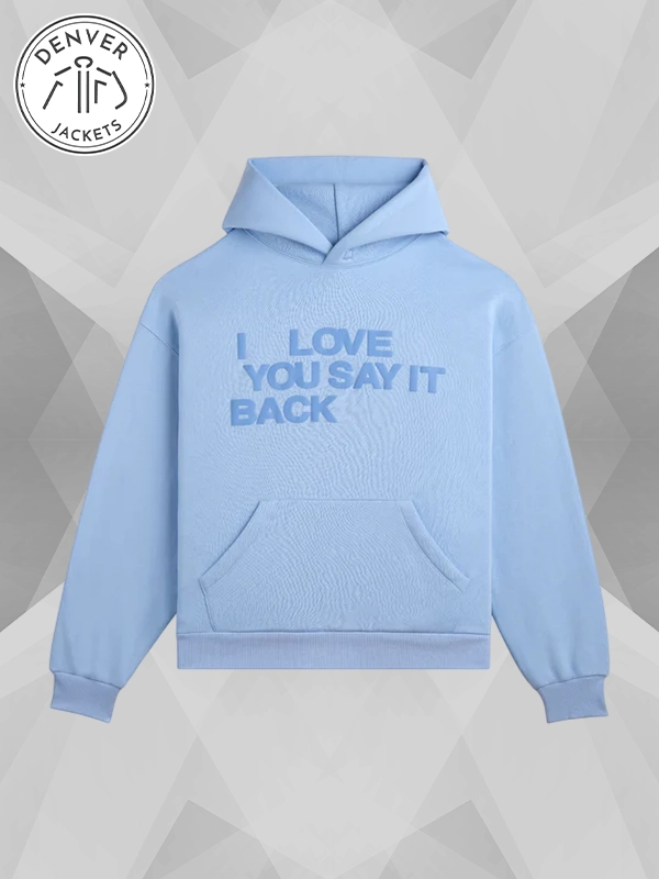 I Love You Say It Back Lonely Ghost Hoodie Light Blue