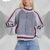 Jaded London Team 85 Knitted Bomber Jacket grey