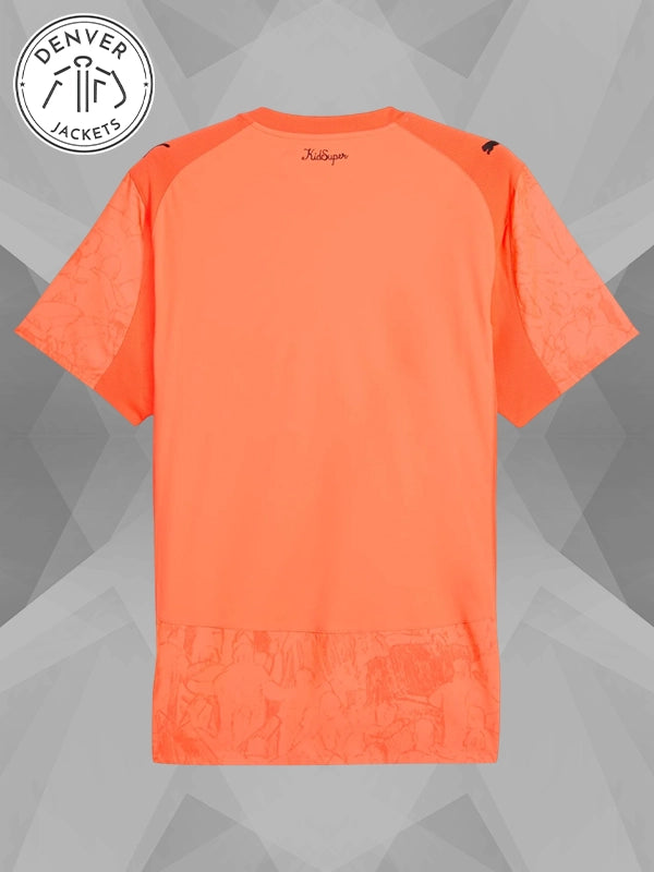 KidSuper Man City FC Neon Orange Jersey