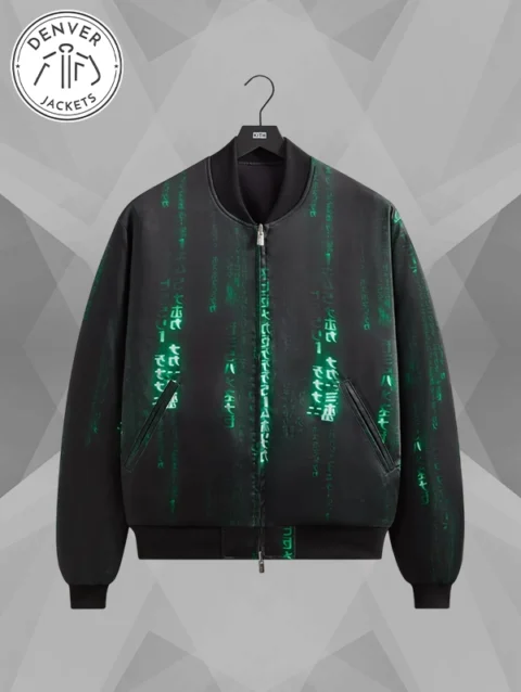 Kith for The Matrix Vance Satin Bomber Jacket Black