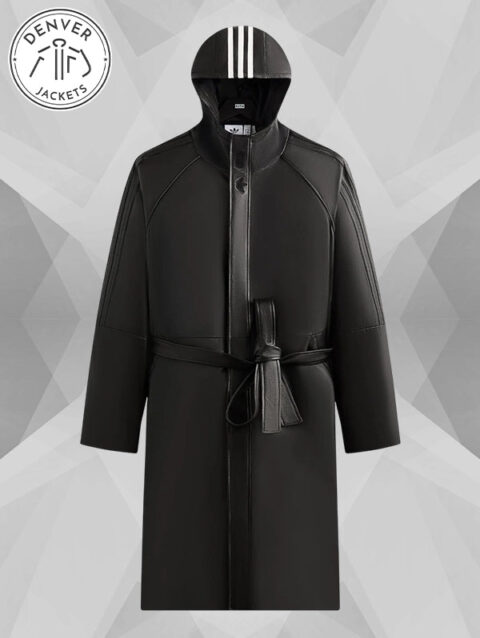 Kith x Adidas Leather Coat Black