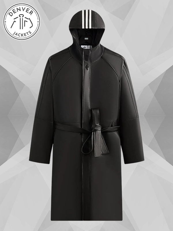 Kith x Adidas Leather Coat Black