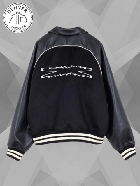 LE SSERAFIM x ZOZOTOWN Varsity Jacket Black