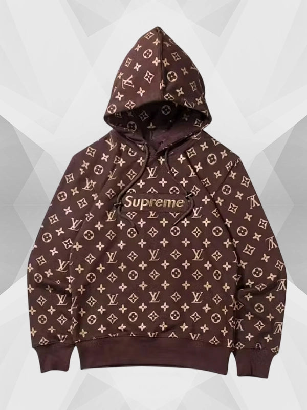 LV Supreme Hoodie Brown