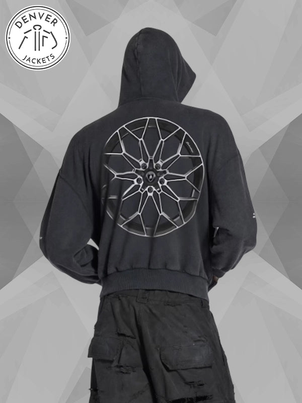 Lamborghini x Balenciaga Zip up Hoodie Black
