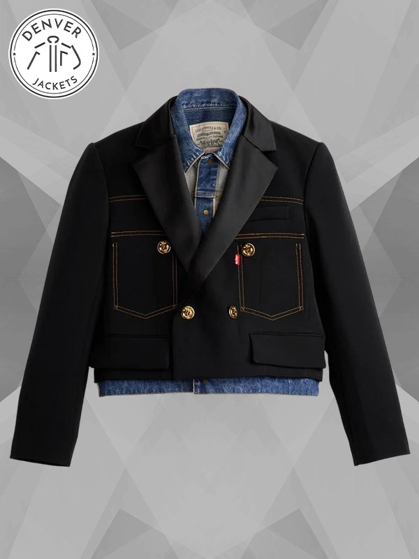 Levi s x sacai Women s Denim x Metelasse Twill Jacket