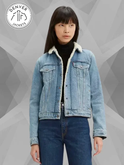 Levis Womens Original Sherpa Denim Trucker Jacket