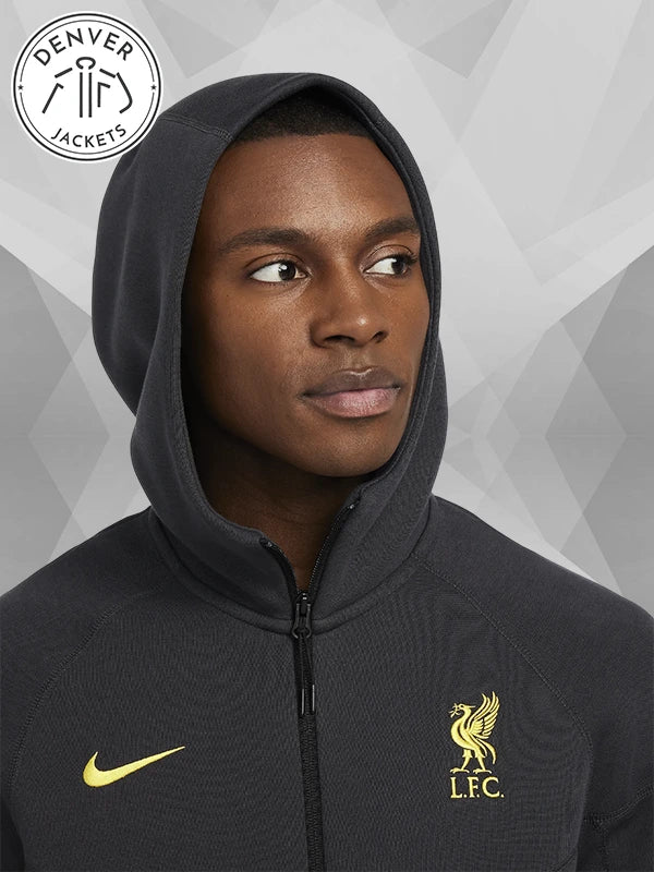 Liverpool F C Tech Windrunner Third Mens Nike Football Fleece Full Zip Hoodie