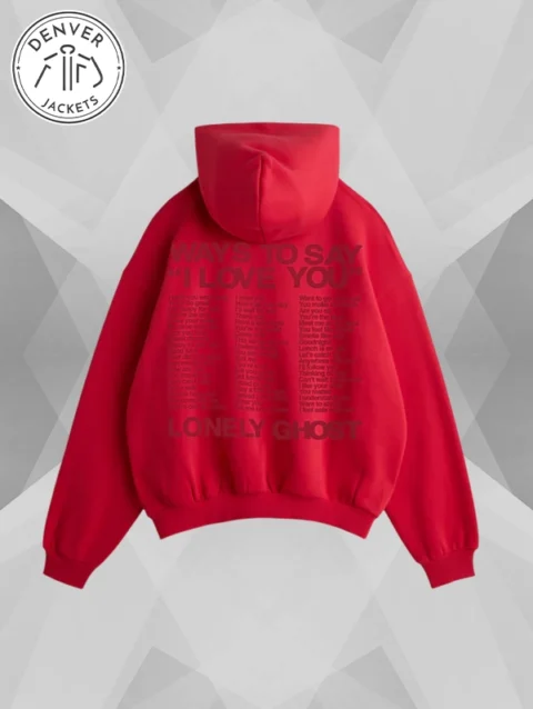 Lonely Ghost I Love You Say It Back Hoodie Red