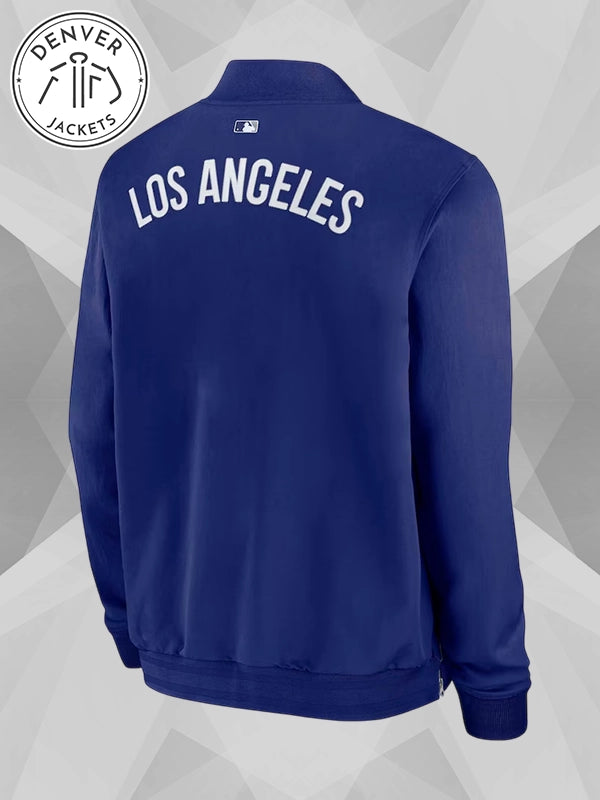 Los Angeles Dodgers Dugout Nike Bomber Jacket Blue