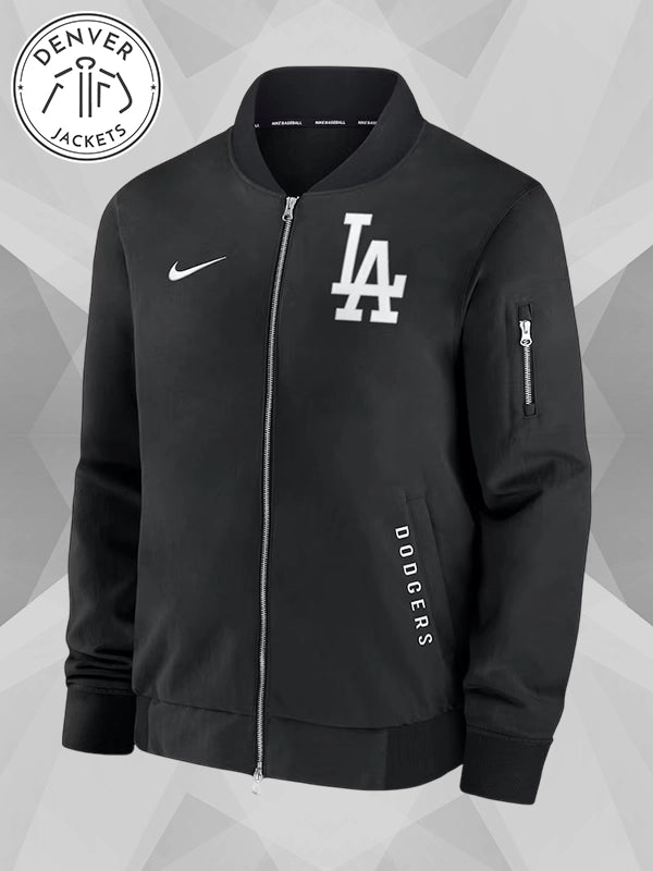 Los Angeles Dodgers Nike Dugout Black Bomber Jacket