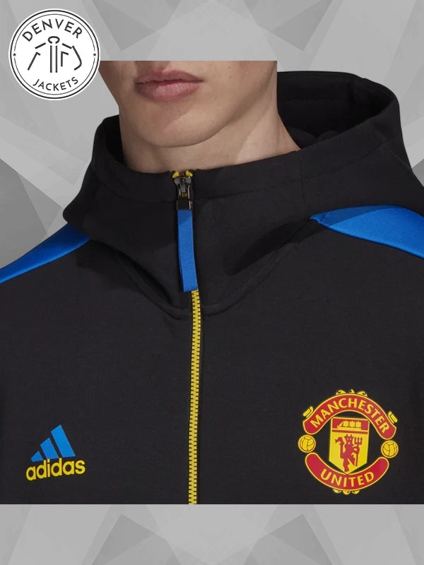 Manchester United Adidas Z N E Anthem Black Jacket