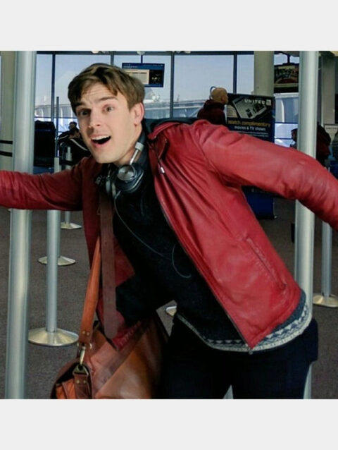 Matpat Authorized Signature Red Leather Jacket