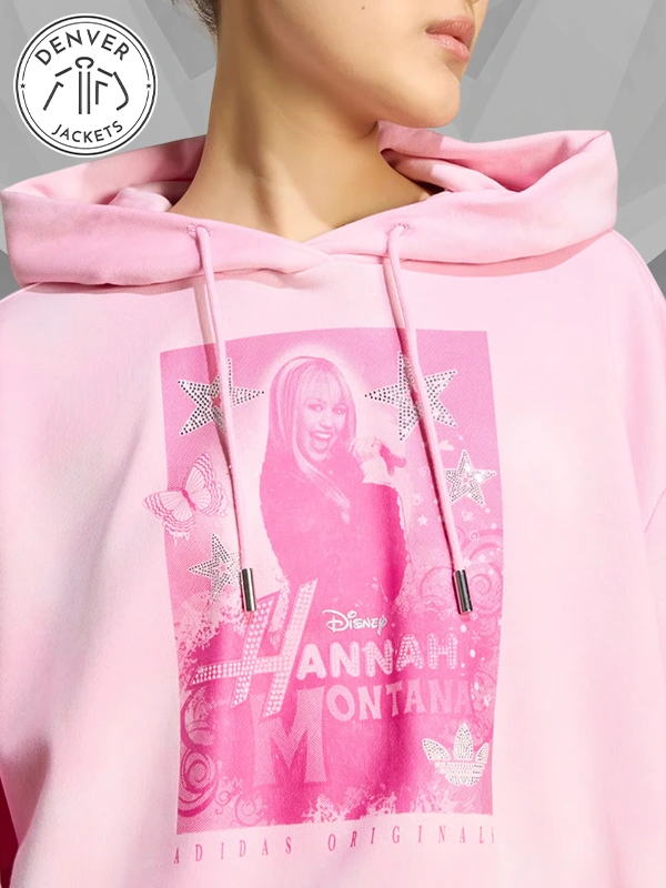 Men Adidas Disney Hannah Montana Hoodie PInk