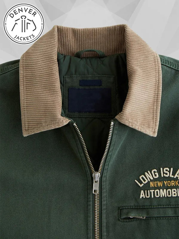 Men Cropped Zip Workwear Jacket Abercrombie