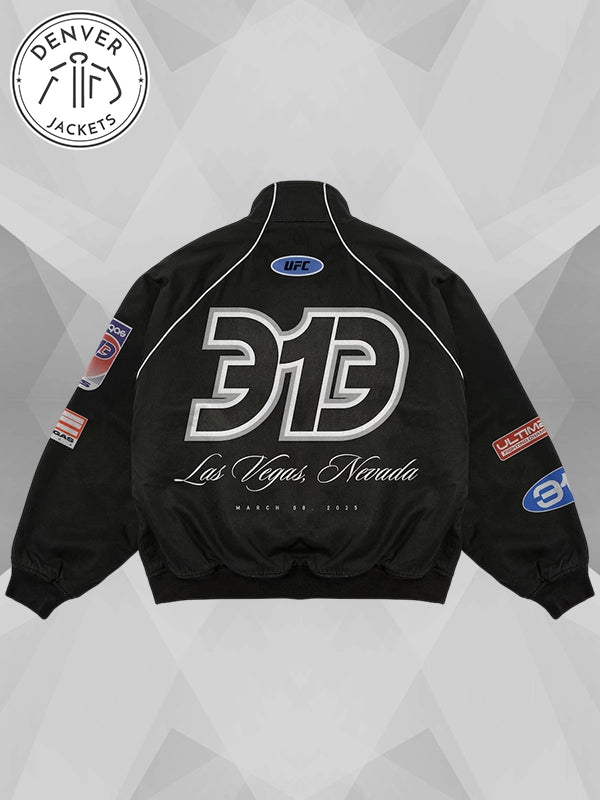 Men s Black UFC 313 Asphalt Full Zip Jacket