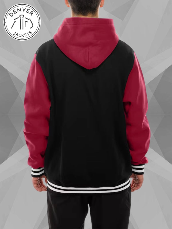 Men s New Era Black Washington Commanders Full Snap Black Fleece Hoodie Jacket