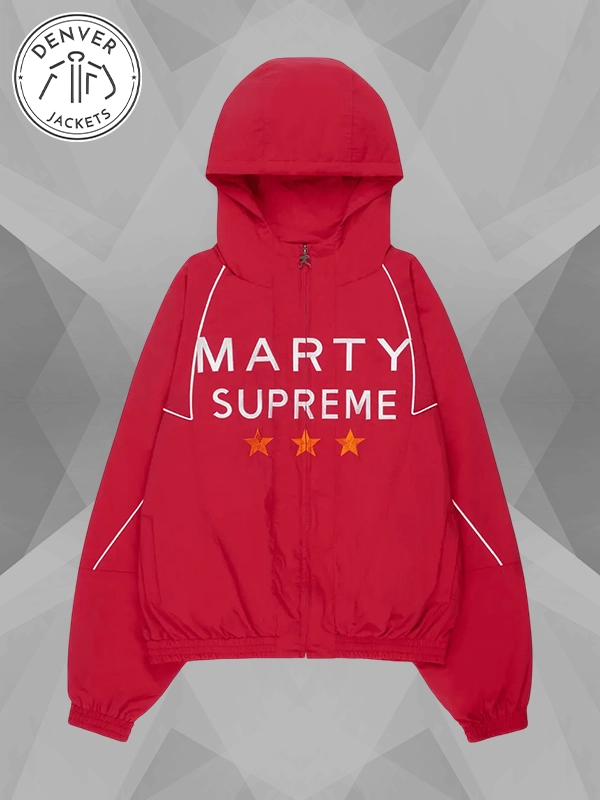 Mens A24 Marty Supreme Jacket Red