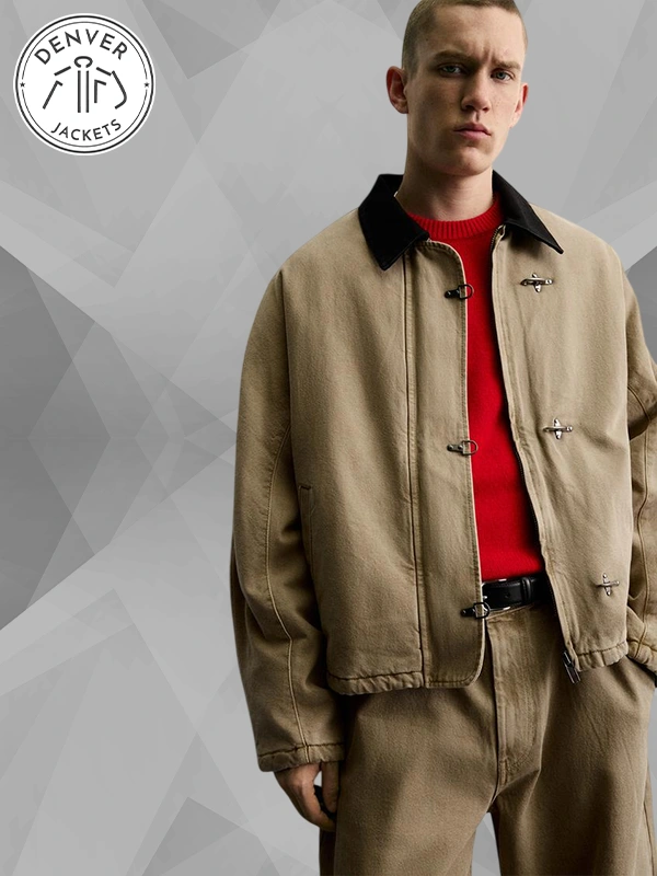 Mens Brown Fireman Clasp Jacket Zara