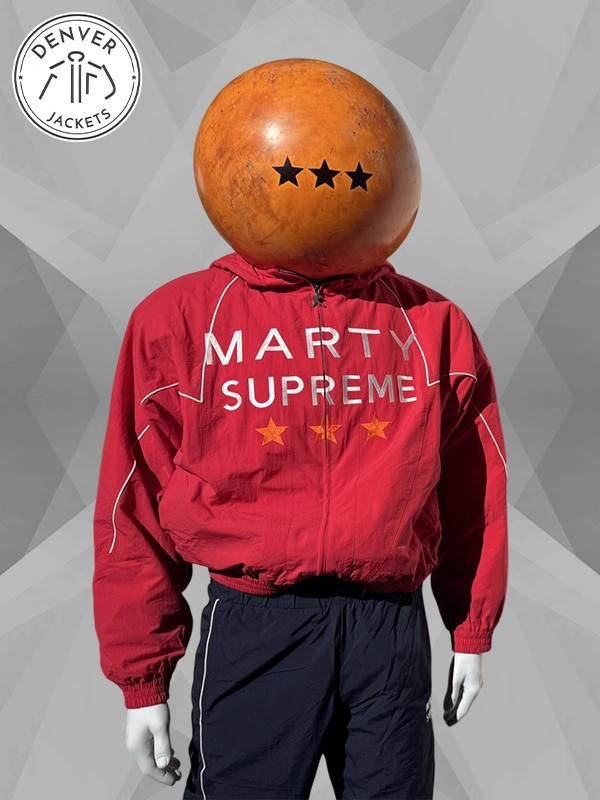 Mens Nahmias A24 Marty Supreme Red Jacket For Sale