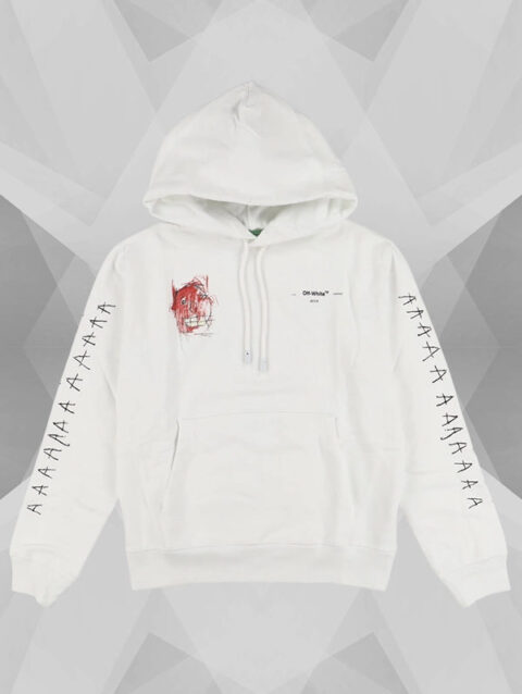 Mens Off White Basquiat Graphic Hoodie