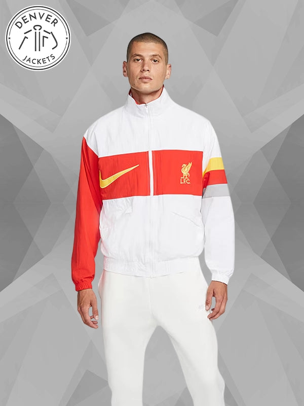 Mens Liverpool F C Nike Heritage Jacket White