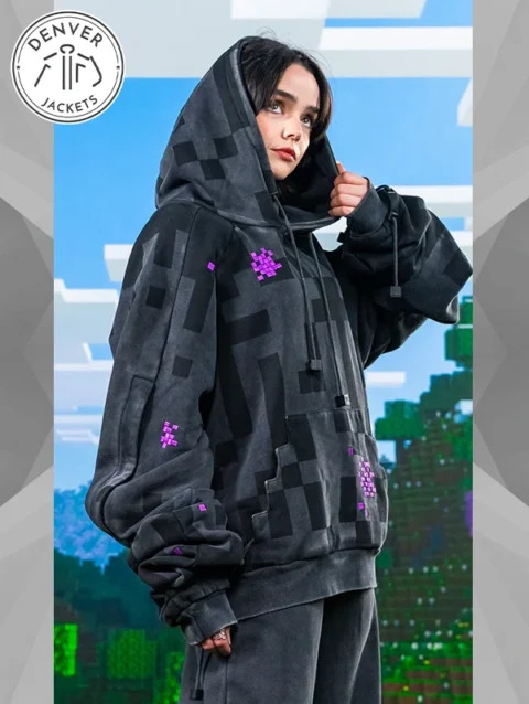 Minecraft Merch Enderman Hoodie Black