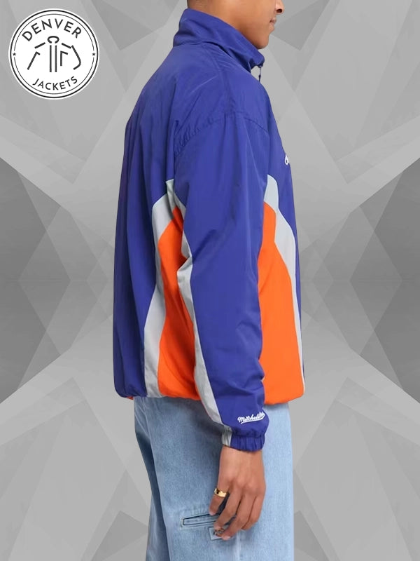 Mitchell Ness Knicks Blue Orange Track Jacket