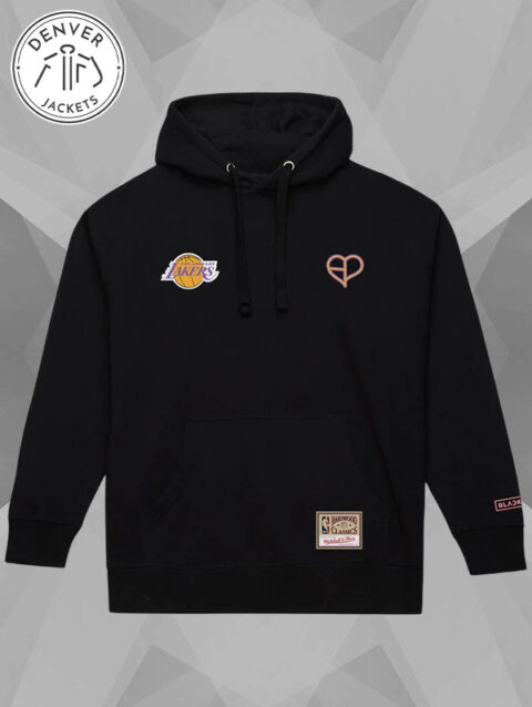 Mitchell Ness X Blackpink Lakers Hoodie Black