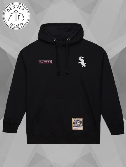 Mitchell Ness X Blackpink White Sox Hoodie Black