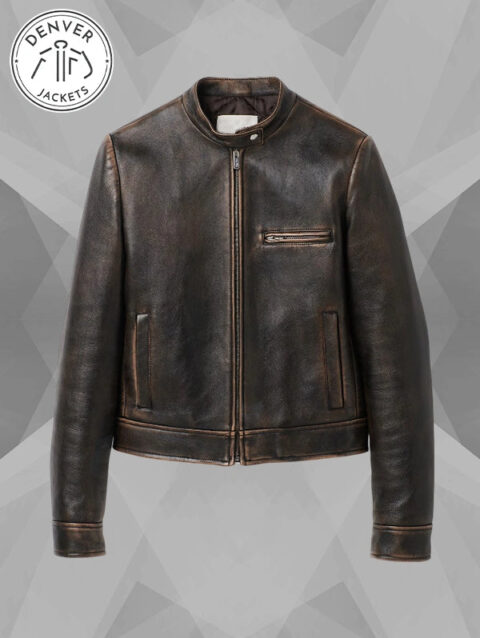 Miu Miu Leather Jacket Brown