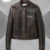 Miu Miu Leather Jacket Brown
