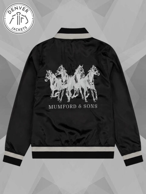 Mumford and Sons Black Horses Bomber Jacket