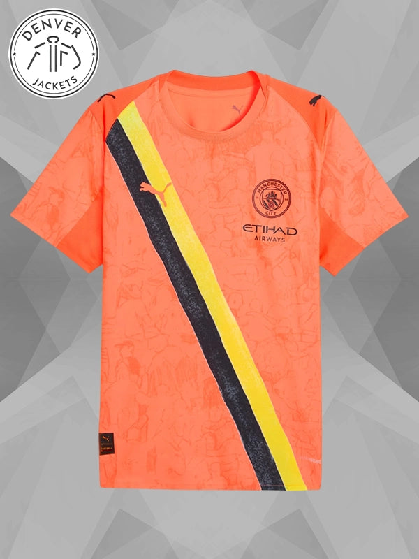Neon KidSuper Manchester City Authentic Jersey 2025 26