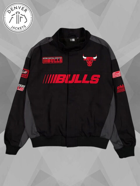New Era Chicago Bulls Motorsports Jacket Black