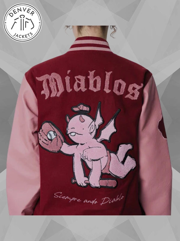 New Era Rodrigo Roji x Diablos Varsity Jacket Red