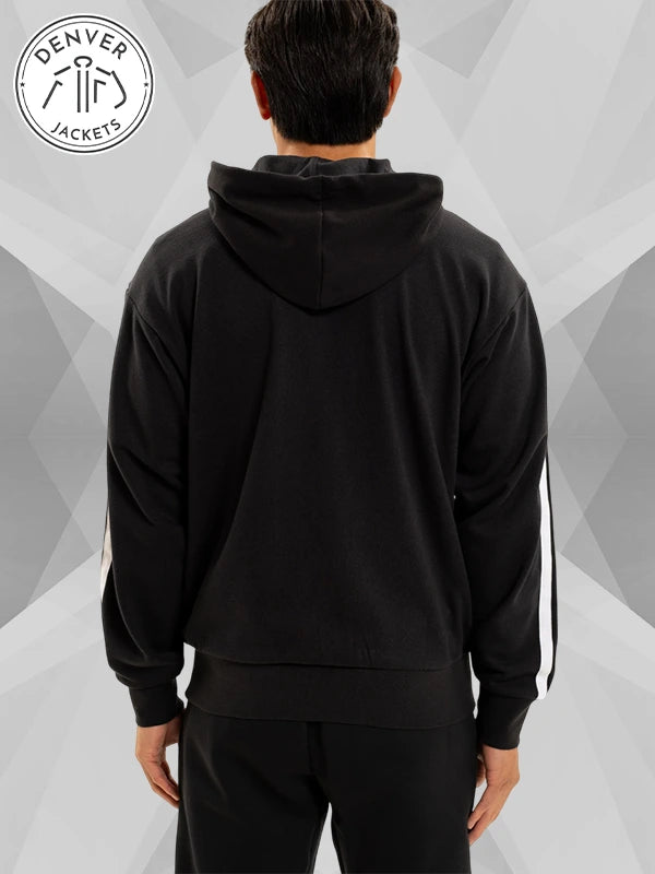NewcastleUnitedadidasMen s3StripeBlackFullZipHoodie