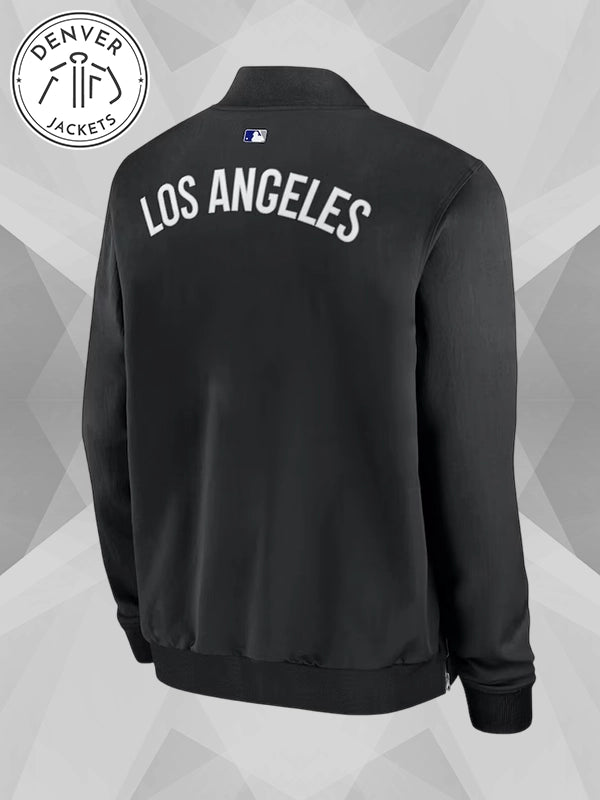 Nike Dugout Los Angeles Dodgers Bomber Jacket Black