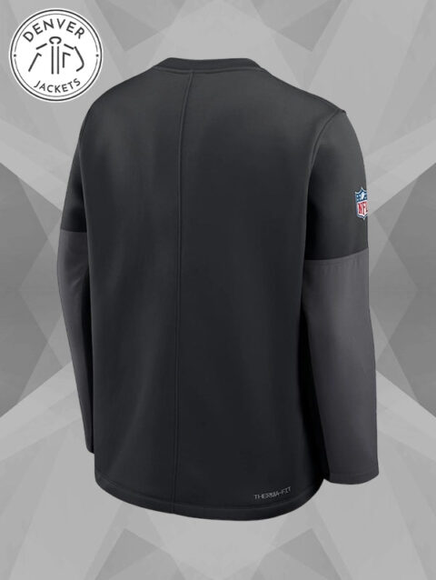 Nike Philadelphia Eagles Black Sideline Coach Long Sleeve T Shirt Black