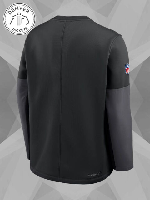 Nike Pittsburgh Steelers Sideline Coach Long Sleeve Crewneck T Shirt Black