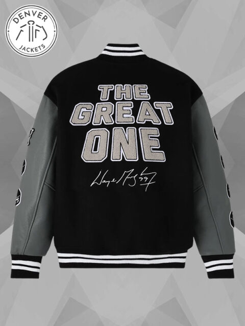 OVO Gretzky The Great One Varsity Jacket Black