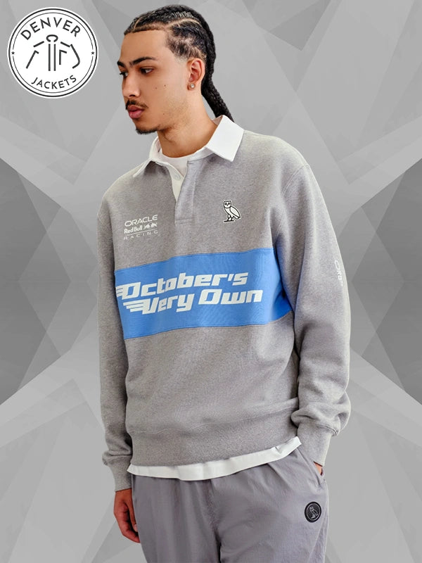 October s Very Own x Red Bull Racing Rugby Sweatshirt Grey