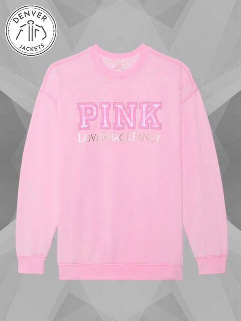 PINK x LoveShackFancy Crew Sweatshirt Pink