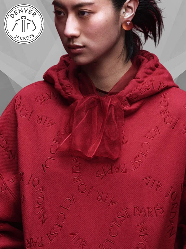 PSG Jordan Wings Red Hoodie Women s