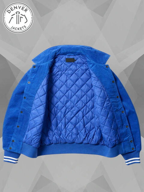 Palace Love Blue Corduroy Varsity Jacket