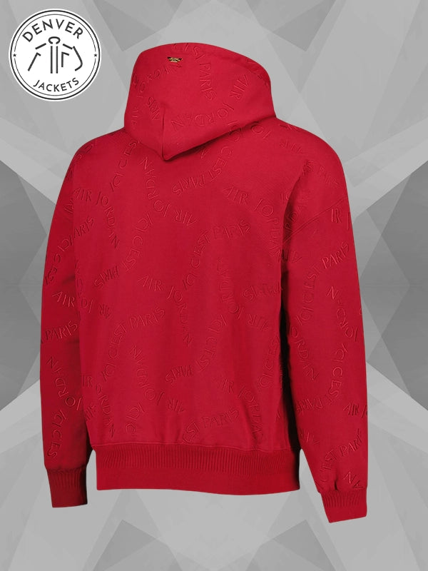 Paris Saint Germain F C x Jordan Wings Red Hoodie