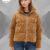 Polo Ralph Lauren Cord Puffer Jacket Brown