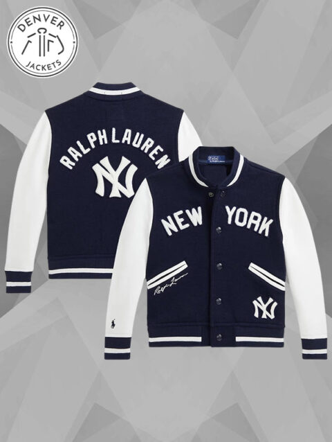 Preschool Polo Ralph Lauren Navy Yankees Fleece Jacket Navy