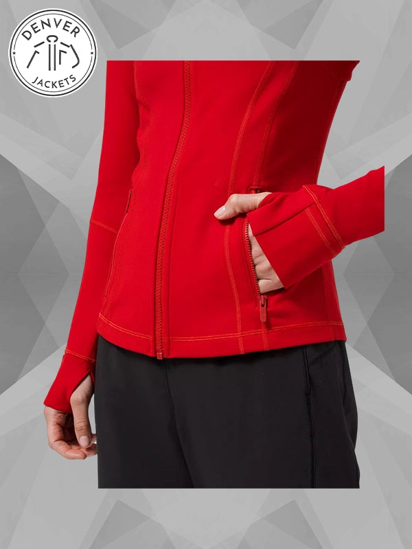 Red Lululemon Define Jacket